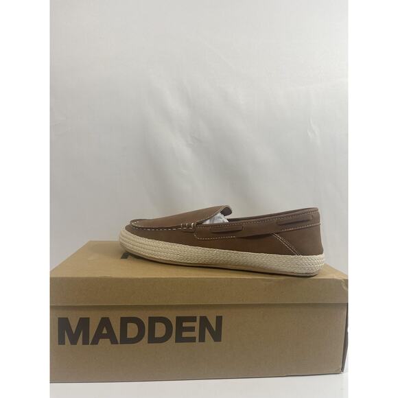 Madden MMILLION Shoes Mens Size 9 Cognac Suede Slip On Loafers New Box main image 12